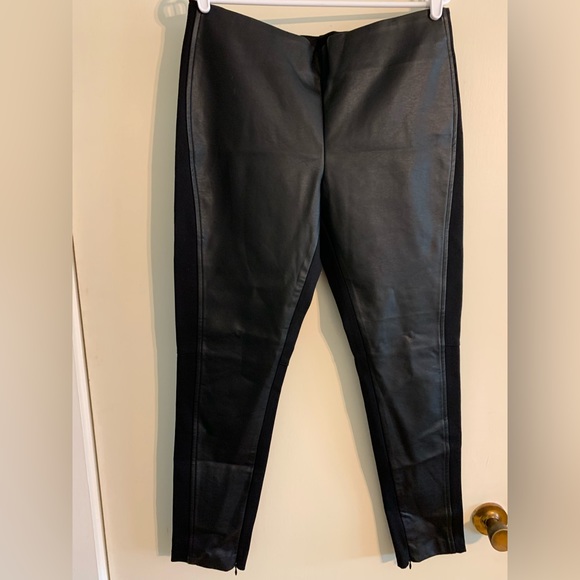 Lauren by Ralph Lauren Ponte Knit Leggings with faux leather front - Picture 1 of 3